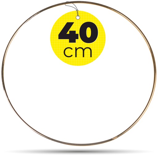 ZLATÝ kovový prsteň na lapač snov, 40 cm