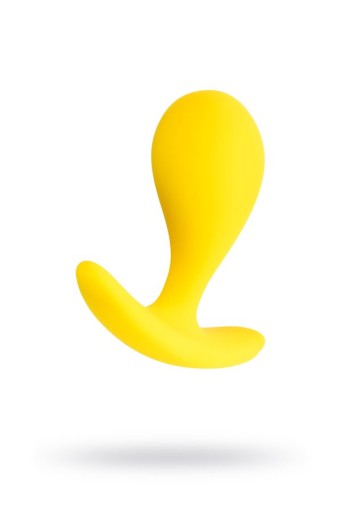 Mini análny kolík dobre pasuje na silikón pre začiatočníkov 5,5 cm žltý