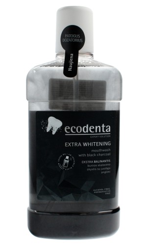 ECODENTA Ústna voda s čiernym uhlím 480 ml