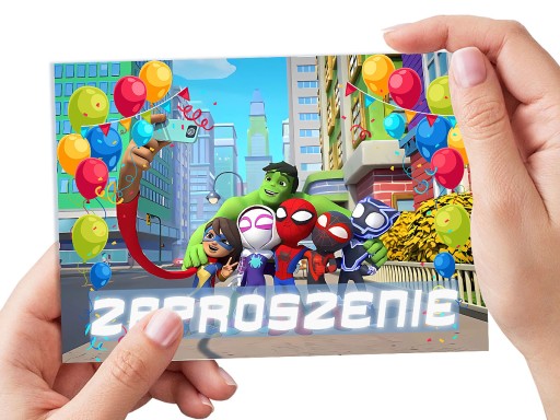 SPIDEY A SUPER-KAMARÁD POZVÁNKA NA NARODENINY DIEŤAŤA + OBÁLKA ZDARMA