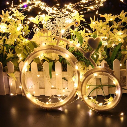 30 LED diskrétnych bielych žiaroviek WARM na prvé sväté prijímanie