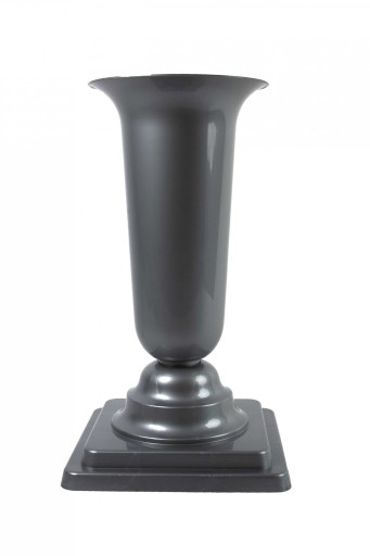 VÁZA NA STOJANE DAMA (4) STRIEBORNÝ PLAST 40 CM