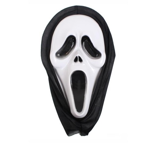 Maska SCREAM s kapucňou HALLOWEEN CARNEVAL scream