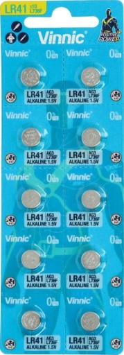 10x BATÉRIA VINNIC G3 AG3 L736 LR41 392 192 L736F