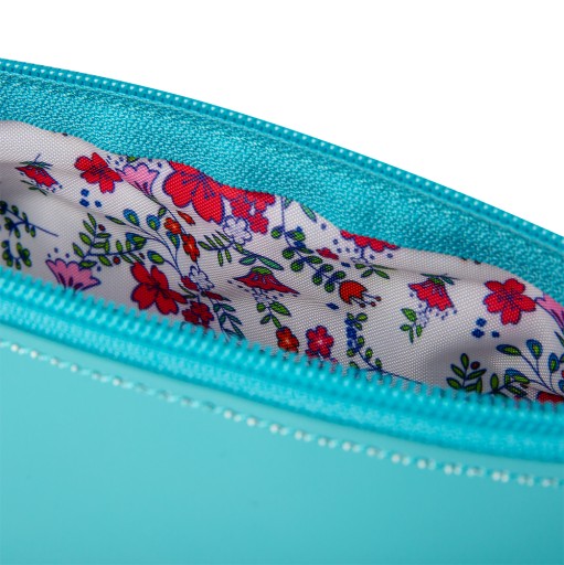 POUZDRO NA PEČERU OXFORD FLORAL PASTEL TYRKYSOVÁ kvetinová podšívka nádherná