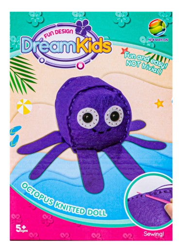 MASKOT Set Vycpaný vankúšik MORSKÉ ZVIERATÁ CHOBOTNICE DIY