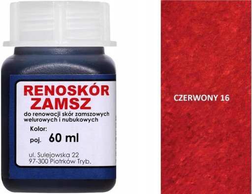 ČERVENÁ FARBA NA VELÚROVÉ ČALÚNENIE 60 ml WILBRA