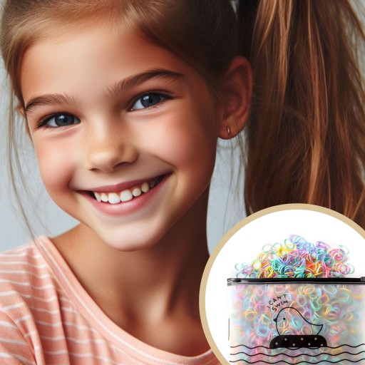 Gumičky do vlasov SET 1000 farebných kúskov pre mini GIRL DURABLE