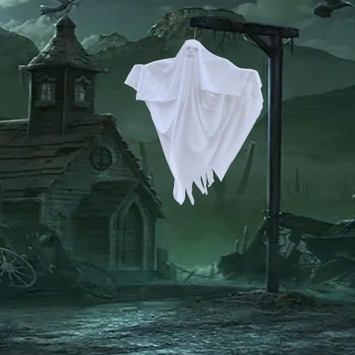 ZÁVISNÉ DUCHA DEKORÁCIA HALLOWEEN ORGABA PRÍvesok BIELY 1