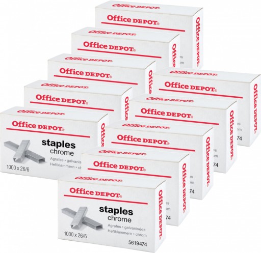 Sponky 26/6 1000 KS strieborné Office Depot