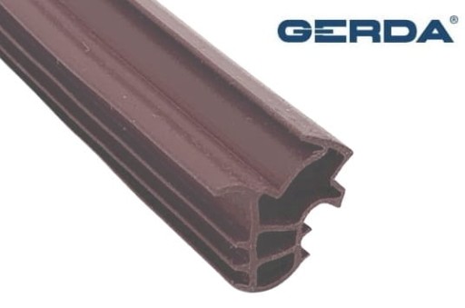 Gerda, DELTA, PTZ, Nalisované gumové tesnenie do zárubne, hnedé, 1 meter