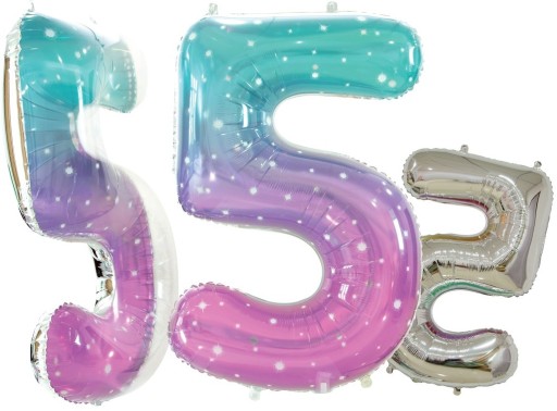 Fóliový balónik číslo 5 FIVE Space Galaxy Birthday Party 78cm
