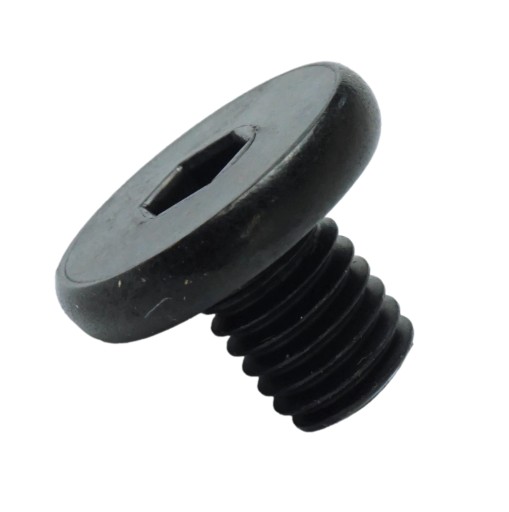 10x skrutka M8 x 10 mm plochá imbusová hlava, nábytková skrutka, metrická čierna