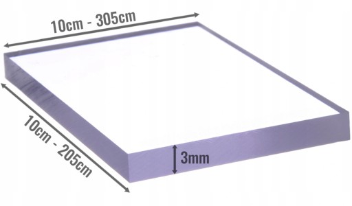 POLYKARBONÁTOVÝ PEVNÝ UV 3mm - Vyrobené na mieru