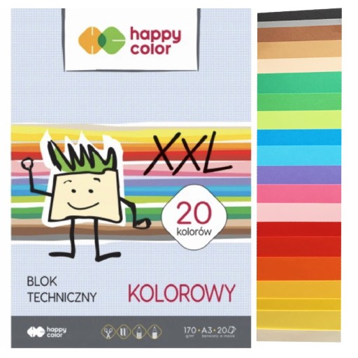 TECHNICKÝ BLOK FARBA A3 170G 20 ARKU HAPPY COLOR