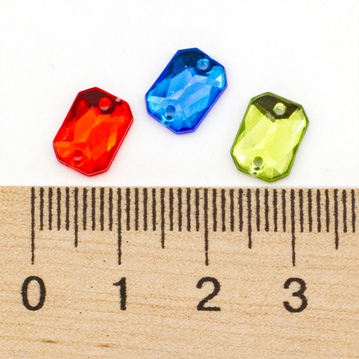 Kamienky na šitie Akryl 10x8x3mm 10 ks