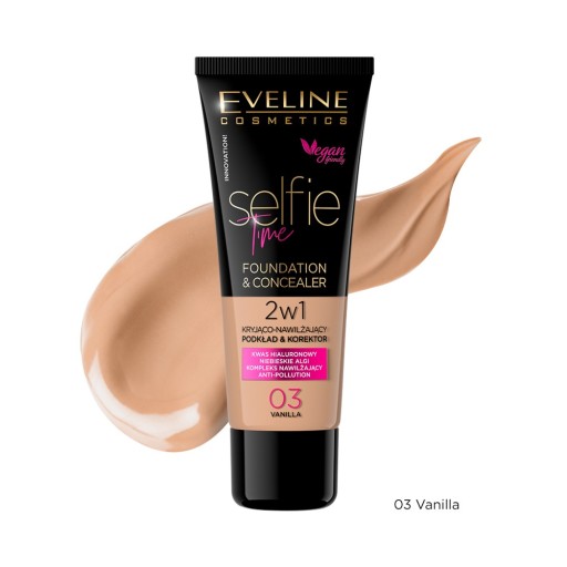 Eveline Cosmetics Selfie Time podkladová báza a korektor č.03 - Vanilka