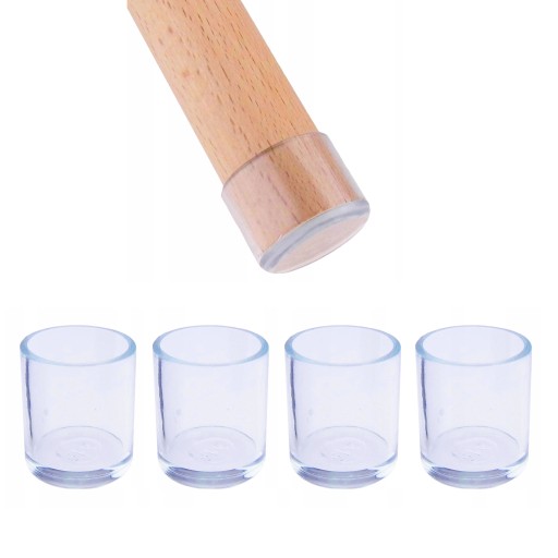 4x Podložky Podložky Silikónové nohy stoličky 16mm