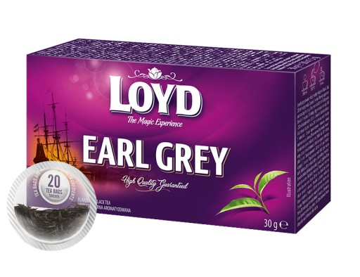 Expres čierny čaj Earl Grey Klasická príchuť + Bergamot 20T LOYD