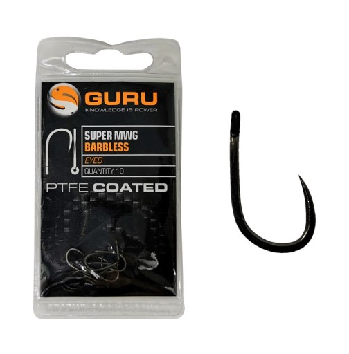 Guru Hooks Super MWG r.12 Barbless 10 ks.