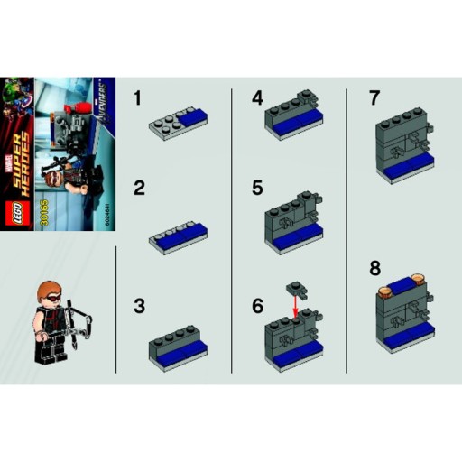 Lego návod - Hawkeye s výbavou 30165