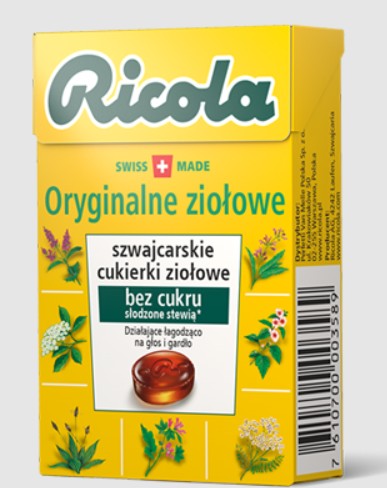 Ricola Original Herbal švajčiarske bylinkové cukríky 27,5 g
