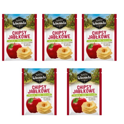 APPLE CHIPS sada 5x 25 g sušených jabĺk