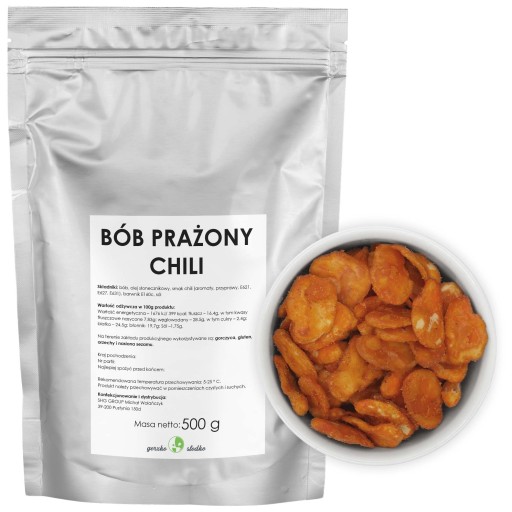 Fazuľa s čili, pražená fazuľa s čili lupienkami, 500g