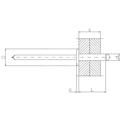 SLEPÉ NITY ALU/OCELOVÉ S PLOCHOU HLAVOU 4,8x14 1kg