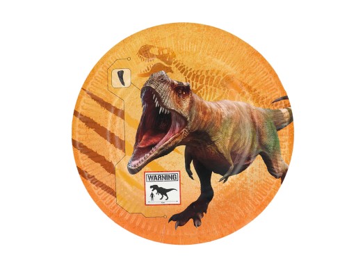T-Rex Dinosaurs papierové taniere 23 cm 8 ks