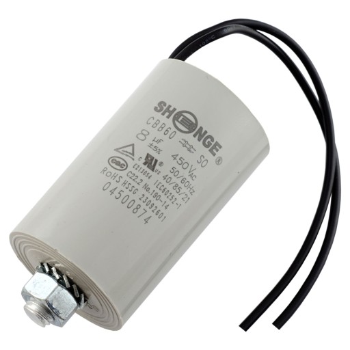 Štartovací kondenzátor 8uF 450V CBB60 SHENGE