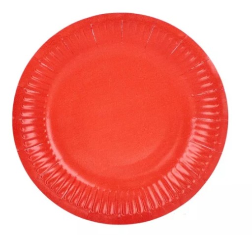 Papierové taniere ČERVENÉ jednorazové taniere Ø 18cm 6 kusov