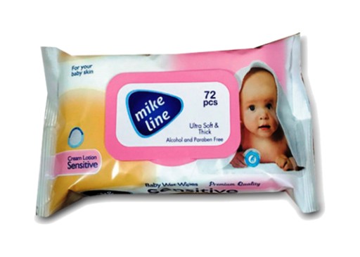 Vlhčené obrúsky MIKE LINE RUŽOVÉ 72 ks