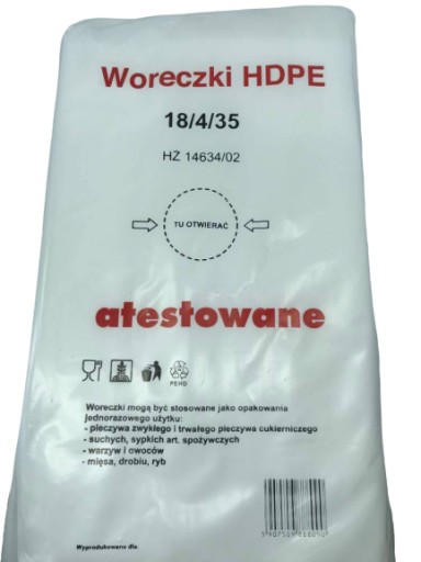 HDPE fóliové vrecká 18x4x35 cm - 700 kusov