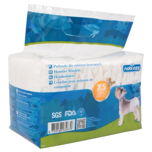 PLIENKY PRE PSOV PSY SÚČKY ZVIERATKA PAMPERS XS 1-3 KG 12 KS
