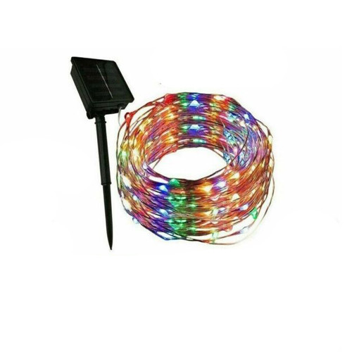 SOLÁRNE ZÁHRADNÉ LAMPY DRÔTOVÁ GARLAND 100 LED