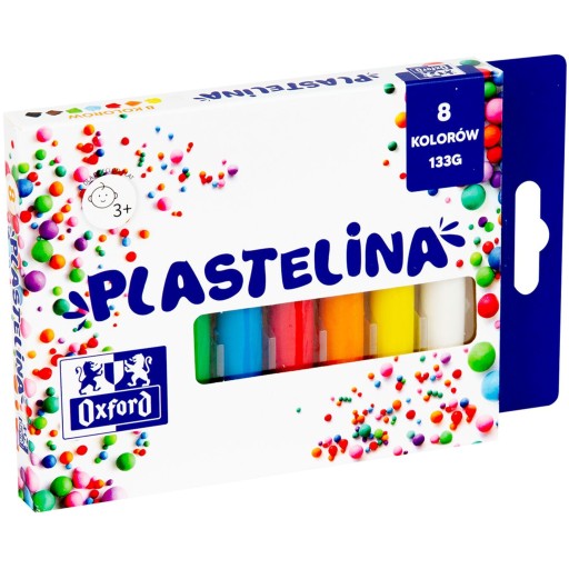 Plastelína OXFORD 8 farieb 3 bal