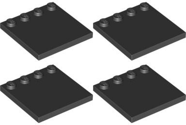 LEGO 6179 OBKLADAČKA HLADKÁ TANIER 4x4 čierna (8g) 4 ks.