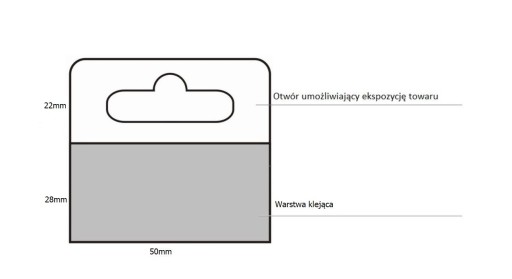 VEŠIAK EURO 50mm x 50mm ELASTICKÝ S LEPOM 10KS
