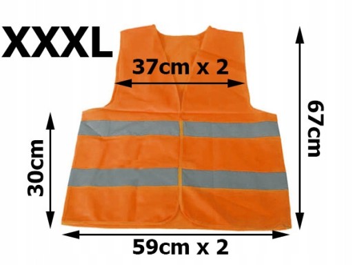 ORANŽOVÁ VÝSTRAŽNÁ VESTA, VEĽKOSŤ XXXL