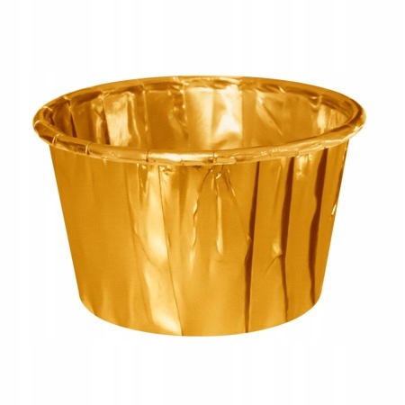Zlaté formy na košíčky - 10 ks, výška 4 cm, priemer 7 cm