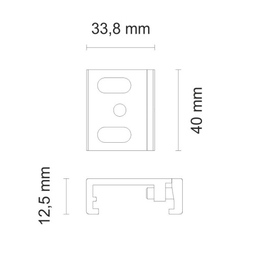 Montáž na 3-fázovú nástennú lištu 8128 Shilo