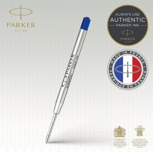 Originálna kovová náplň do každého pera Parker Blue QuinkFlow