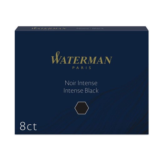 Náplne Waterman do plniacich pier, 8 ks. ČIERNA