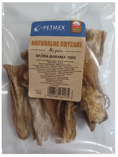 PETMEX - Hryzátko prírodné z ovčej kože 100g
