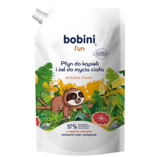 BOBINI Pena do kúpeľa a prací gél pre deti 2v1