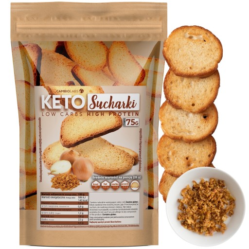 Keto Products Mini sucháre s príchuťou praženej cibule