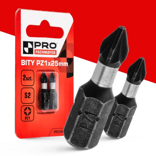Nárazový bit PZ1 Nárazový bit 25mm | Nárazový bit pre skrutkovač 2 ks.