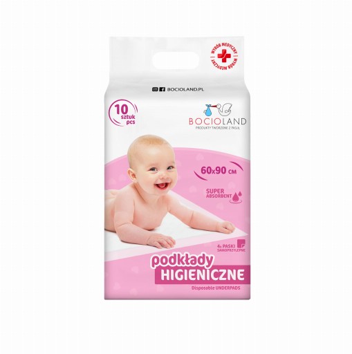 JEDNORÁZOVÉ HYGIENICKÉ ABSORPČNÉ PODLOŽKY 60X90 CM 10 KS. BOCIOLAND