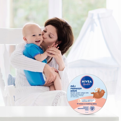 NIVEA BABY MY FIRST KRÉM pre deti, dojčatá, tvár, ruky, telo, 75 ml